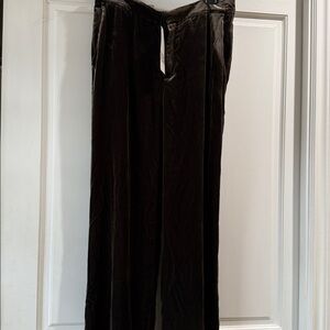 NWT - Olive / Dark Brown Sheen Velvet Pants -L